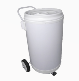 Carrinho Cooler 75 Latas Rodas Maciças - Branco