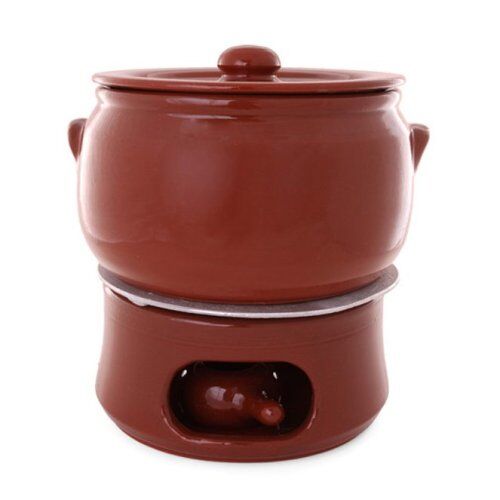CAÇAROLA GRANDE DE BARRO - 8L + RECHAUD BARRO COM DIFUSOR