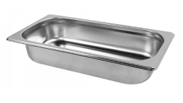 Cuba Gastronômica Aço Inox para Buffet GN 1/3×65mm (17,6 x 32,5 x 7,0) - 812-2
