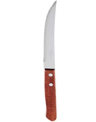 Faca Churrasco Inox - Cabo Madeira