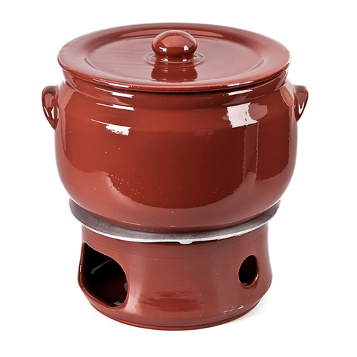 CAÇAROLA PEQUENA DE BARRO - 3L + RECHAUD BARRO COM DIFUSOR