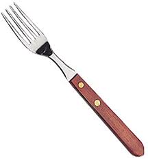 Garfo de Mesa Inox - Cabo Madeira