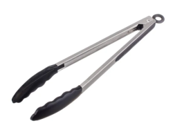 Pegador De Salada Ou Grelhados Inox Com Silicone 37cm
