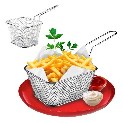 Mini Cesto Inox Para Salgados