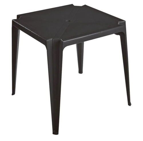 MESA QUADRADA PRETA 70X70 - PLÁSTICA