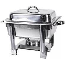 Rechaud Banho Maria Aço Inox Quadrado com 1 Cuba 6,5 Lts