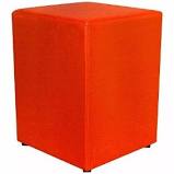 PUFF QUADRADO LARANJA A 0,44 x L 0,33 x C 0,33