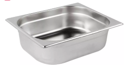 Cuba Gastronômica Aço Inox Para Buffet Gn 1/2×100mm (325x265mm)