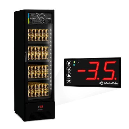 Cervejeira Expositora Slim - 337L - Preta - 220v    ===>  (Locação por período estendido preços especiais - Click na foto)