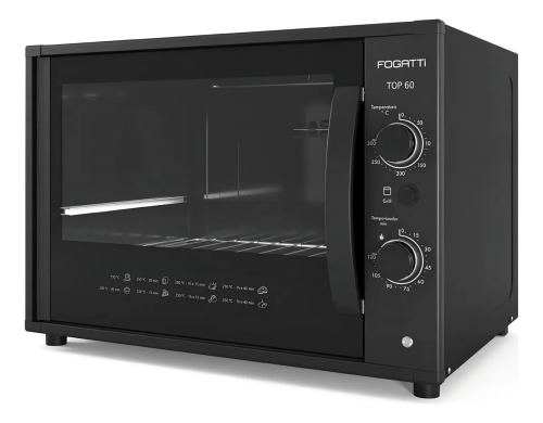Forno Elétrico Bancada 60 Litros - Preto - 220v