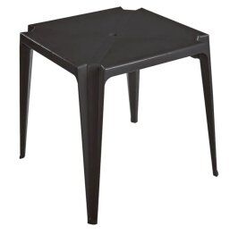 MESA QUADRADA PRETA 70X70 - PLÁSTICA