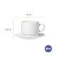 Xícara/ Pires - Café 90 ml - Opaline