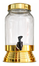 Suqueira de Vidro 3,2l - Dourada
