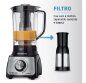 Liquidificador Bi Turbo - 3l - Preto E Inox - 1100w Inox 127V