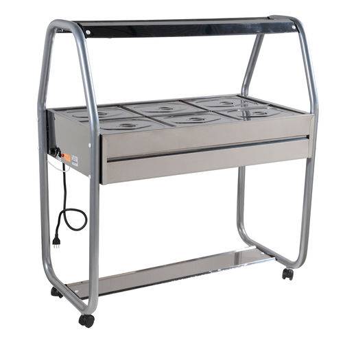 Carro Balcão Rechaud Self Service Térmico 6 Cubas - 110v