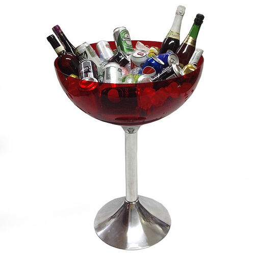 CHAMPANHEIRA DE CHÃO ACRÍLICO - VERMELHA - 40 LITROS