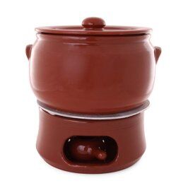CAÇAROLA MEDIA DE BARRO - 5L + RECHAUD BARRO COM DIFUSOR