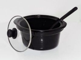 Cumbuca de Cerâmica 2,4 lts com Tampa de Vidro