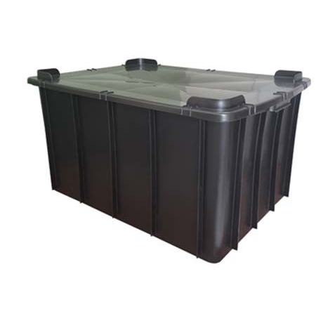 TINA PARA GELAR BEBIDAS - 130 lts - PRETA C/ TAMPA