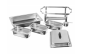 Rechaud Banho Maria Aço Inox Com 3 Cubas (gn 1/3×100mm) - 13 Lts    +   Álcool em Gel 80% - 500ml
