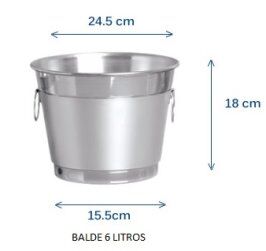 BALDE ALUMINIO 6 LITROS