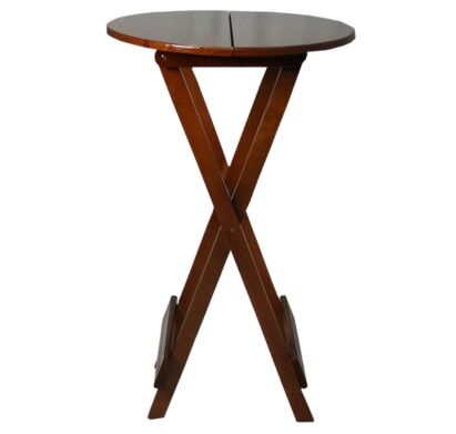 MESA BISTRÔ DOBRÁVEL MADEIRA MACIÇA REDONDA COR MEL