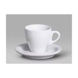 XÍCARA/PIRES DE CAFÉ PORCELANA BRANCA 70ML