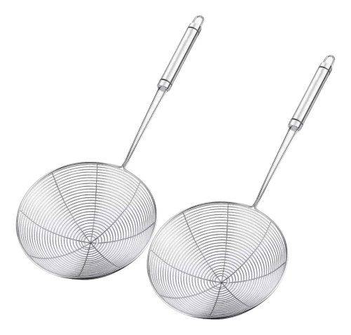 Escumadeira Fritadeira De Inox Redonda - 32cm