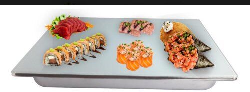 Mesa Térmica Fria Buffet Self Service Frio + 4 Bolsas Gelo Gel