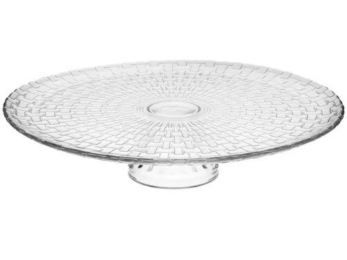 Boleira de Vidro Redonda  32cm - Detalhado